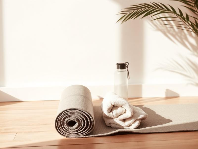 Rulo yoga matı ve havlu